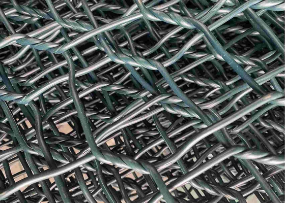 PVC 2.7mm 80mmx100mm покрыл ячеистую сеть Gabion для предохранения от Riverway