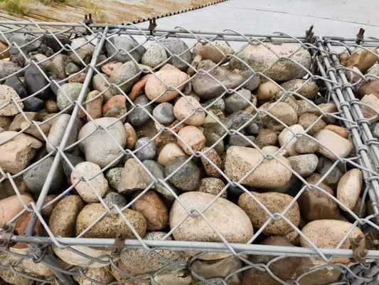 Управление наводнениями 3,2 мм Gabion Mesh Cage Для каменных мешков габионных ящиков речной заполнения габионных мешков