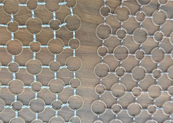 OEM Service Available Decorative Metal Ring Mesh for Furniture and Lighting Design