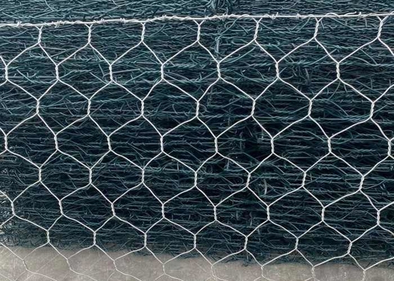 Высокий растяжимый гальванизированный PVC сетки Gabion покрыл 60x80mm для предохранения от Riveway