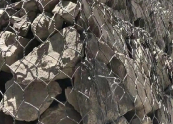 Pvc серого цвета покрыл шестиугольный диаметр провода коробки 2.8mm Gabion