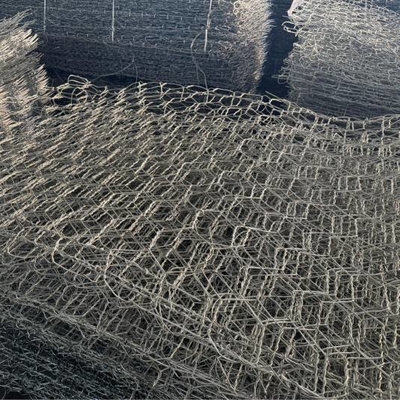 Габионная корзина из оцинкованной стали 2x1x1м, двойная крученая стальная сетка, проволока 2,7 мм