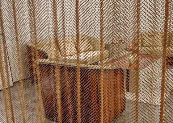 1.8m Width Stainless Steel Security Mesh with Antique Brass Treatment Corrosion Resistant