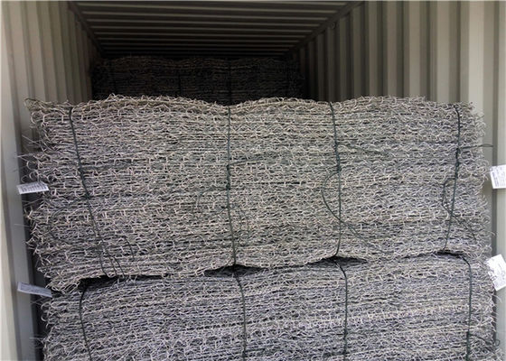 2-4mm Double Twisted Hexagonal Gabion Basket 3x1x1m Galvanized Mesh For Slope Protection