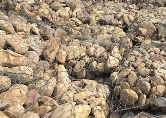 Управление наводнениями 4,0 мм Gabion Mesh Cage Для каменных мешков габионных ящиков речной заполнения габионных мешков ПВХ покрытых мешков габион